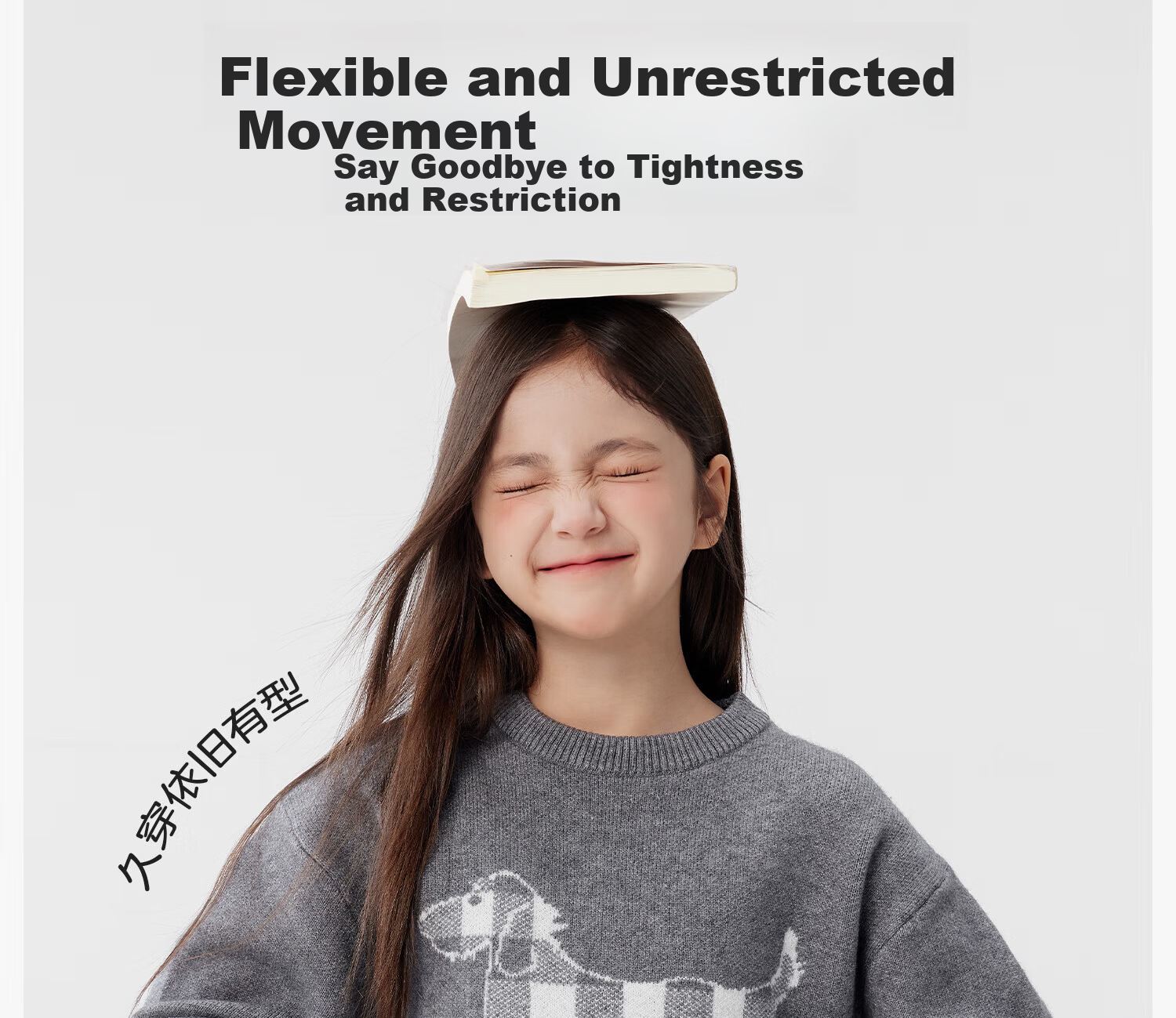 Zoxi Girls Sweater Autumn Winter Sausage Dog 2025 New Big Kids Warm Knitted Top Gray 150 10